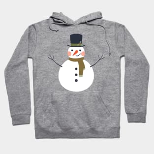 Cute snowman in a Top Hat - holiday design by Cecca Designs Hoodie